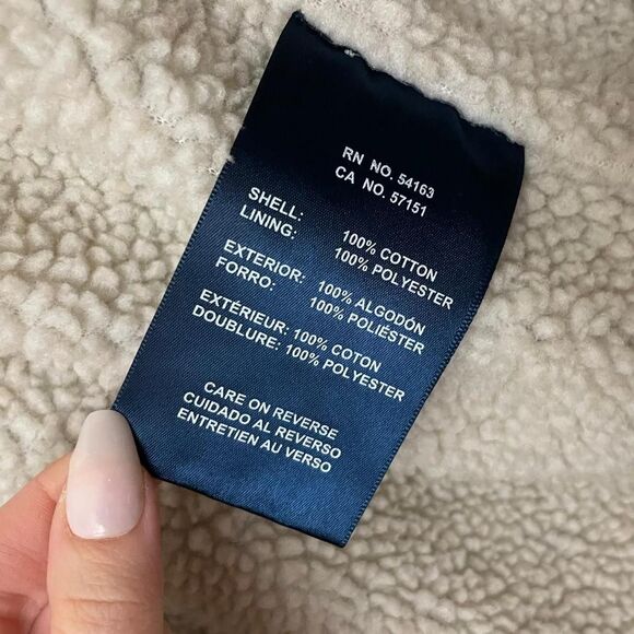 Tommy Hilfiger Worker Light Blue Denim Jacket Sherpa Collar Size Small - Picture 6 of 8